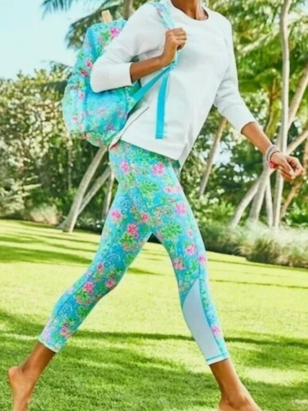 Lilly Pulitzer x Disney Leggings, Lilly Loves Disney Light Blue, XXL (size 20)